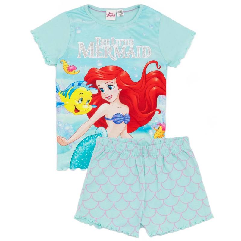 Schlafanzug Mit Shorts Mädchen Blau 104 von The Little Mermaid