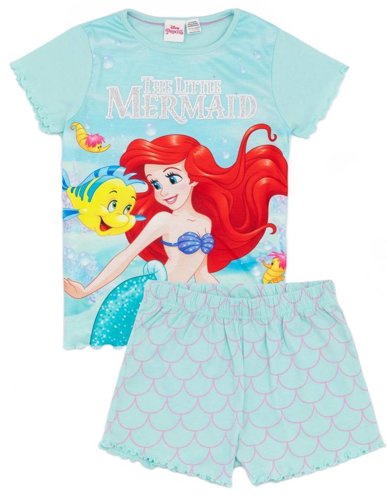 The Little Mermaid - Schlafanzug mit Shorts, 98, Blau von The Little Mermaid