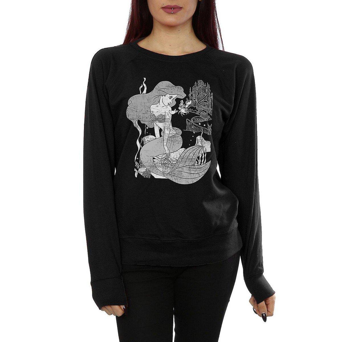 The Little Mermaid - Sweatshirt, für Damen, Schwarz, Größe M von The Little Mermaid