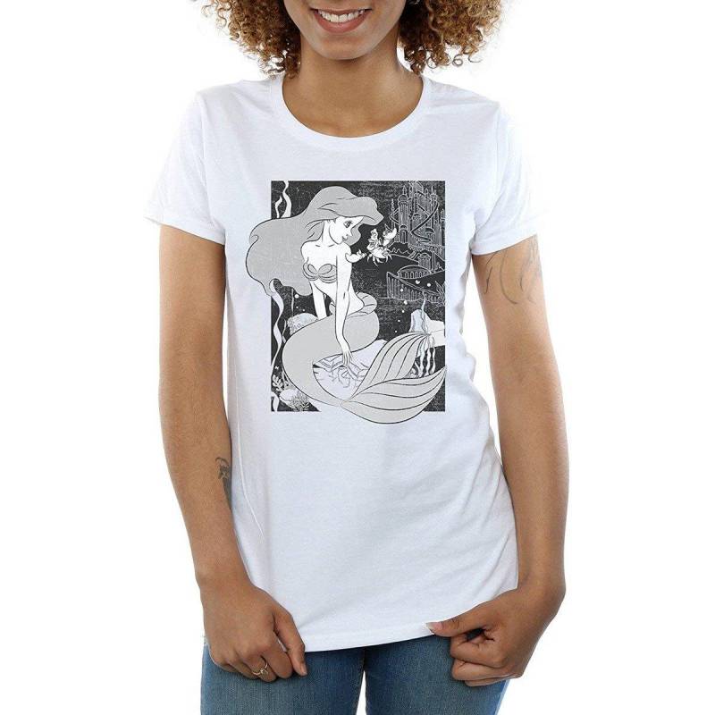 The Little Mermaid - TShirt, für Damen, Weiss, Größe M von The Little Mermaid