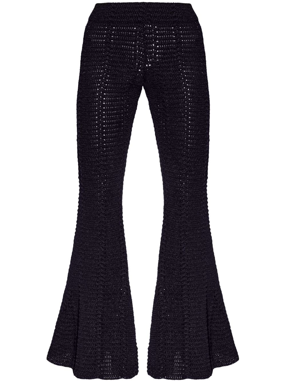 The Mannei Garonna crochet flared trousers - Black von The Mannei