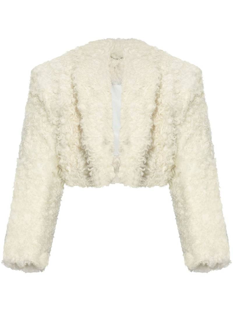 The Mannei Glenn shearling jacket - White von The Mannei