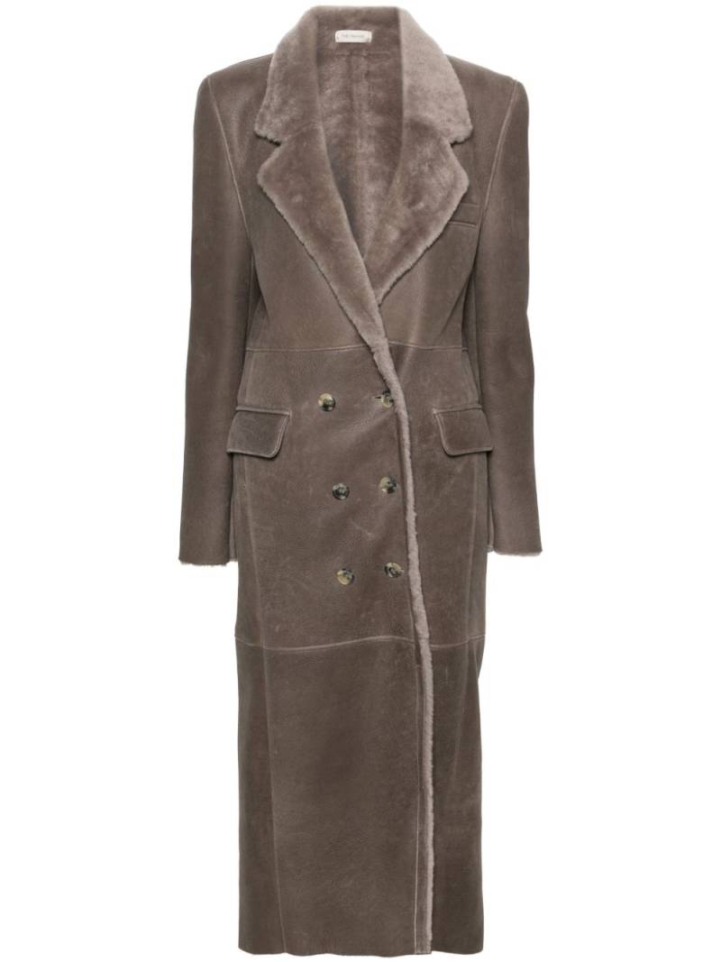 The Mannei Greenock leather maxi coat - Grey von The Mannei