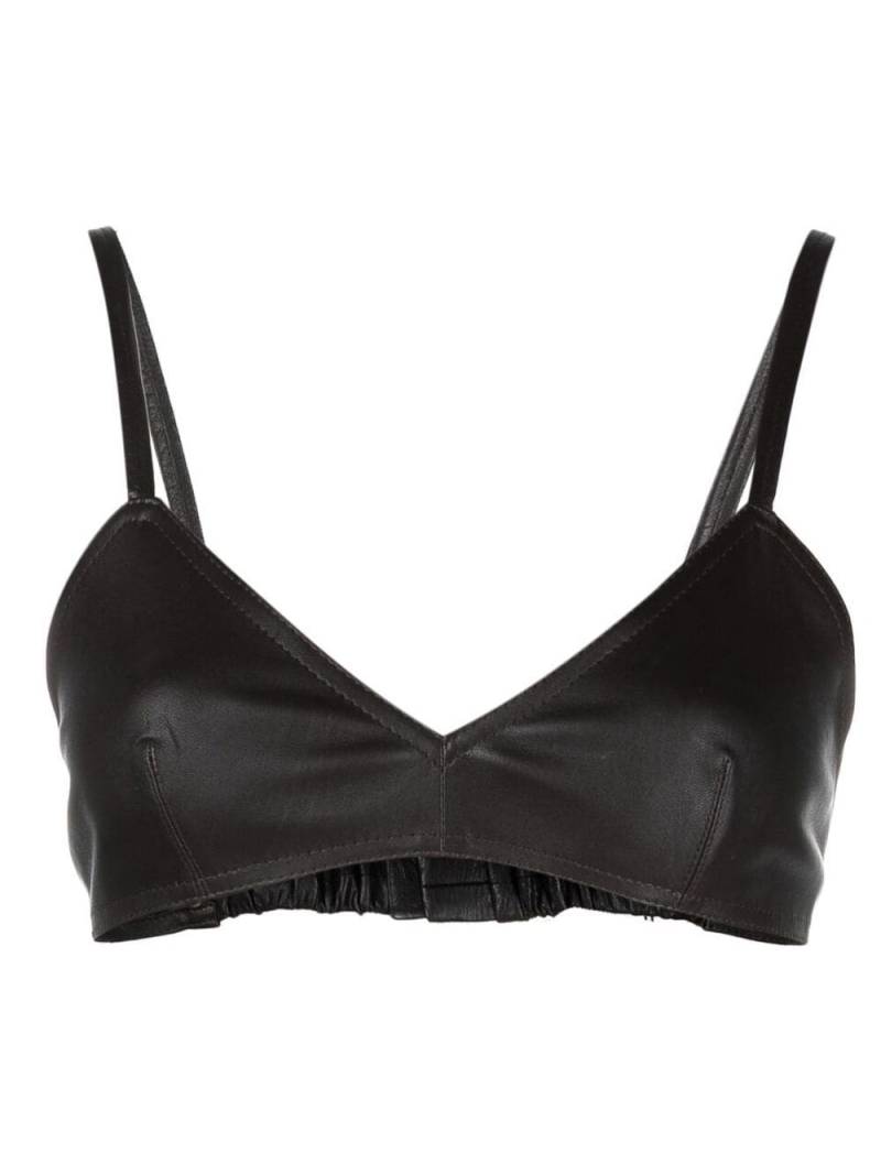 The Mannei Sierra leather bralette - Brown von The Mannei