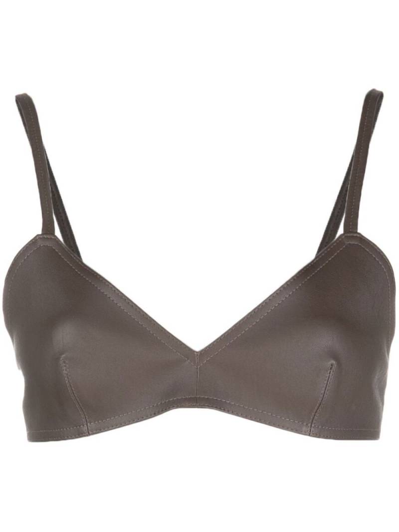 The Mannei Sierra leather bralette - Brown von The Mannei