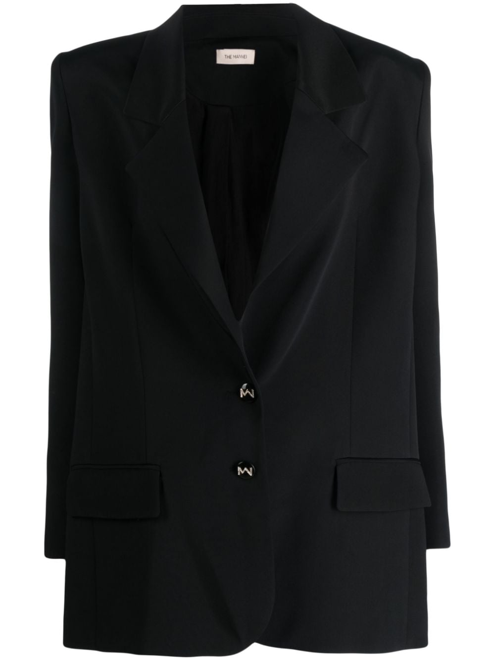 The Mannei Volt single-breasted silk-blend blazer - Black von The Mannei