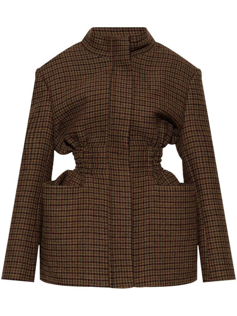 The Mannei check pattern jacket - Brown von The Mannei