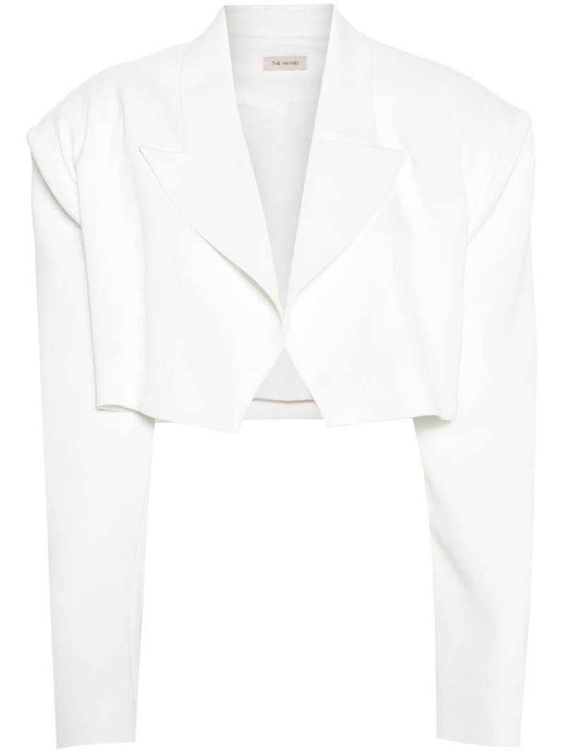 The Mannei peak-lapels cropped blazer - White von The Mannei