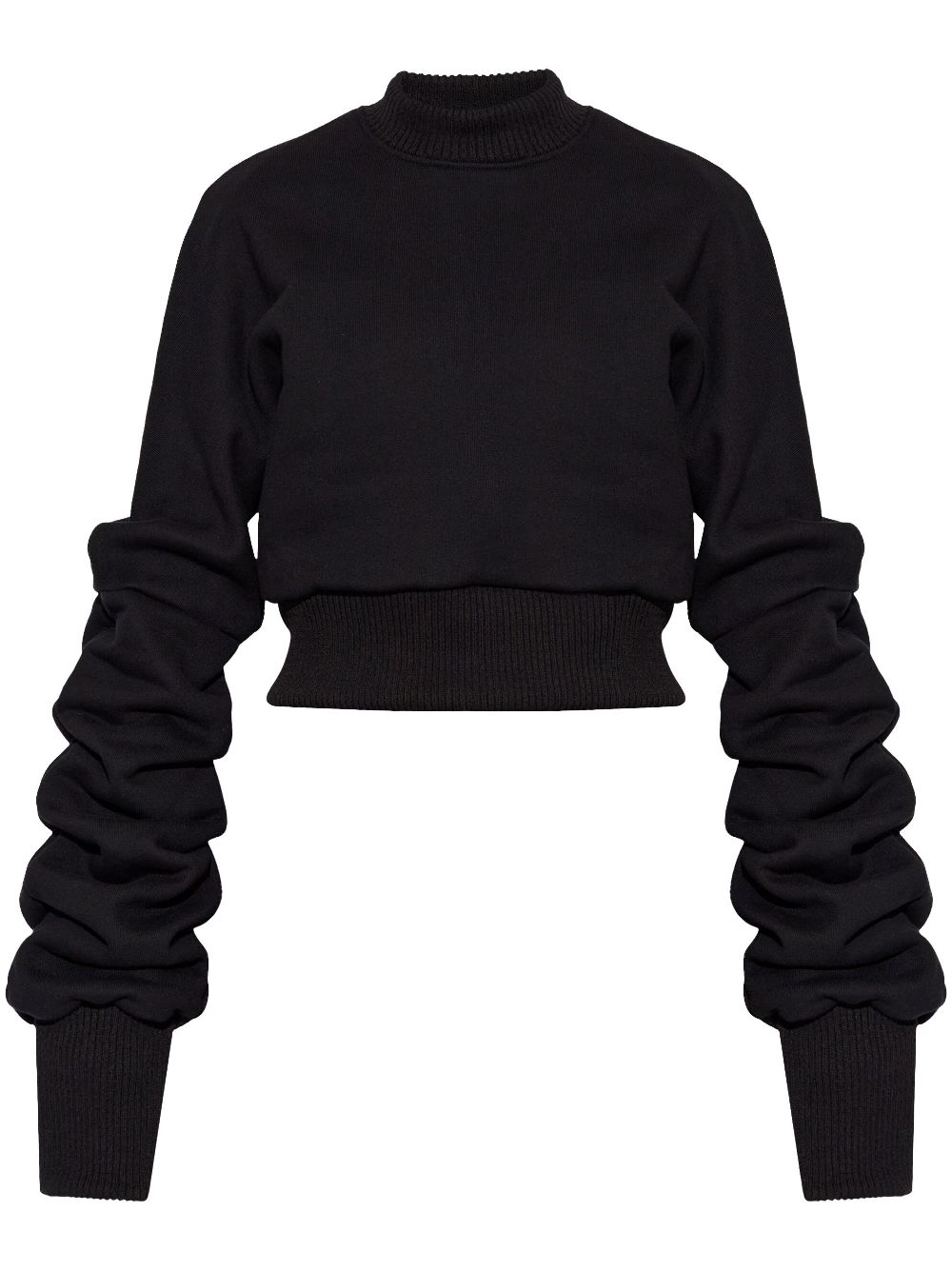 The Mannei puff-sleeves fine-knitted jumper - Black von The Mannei