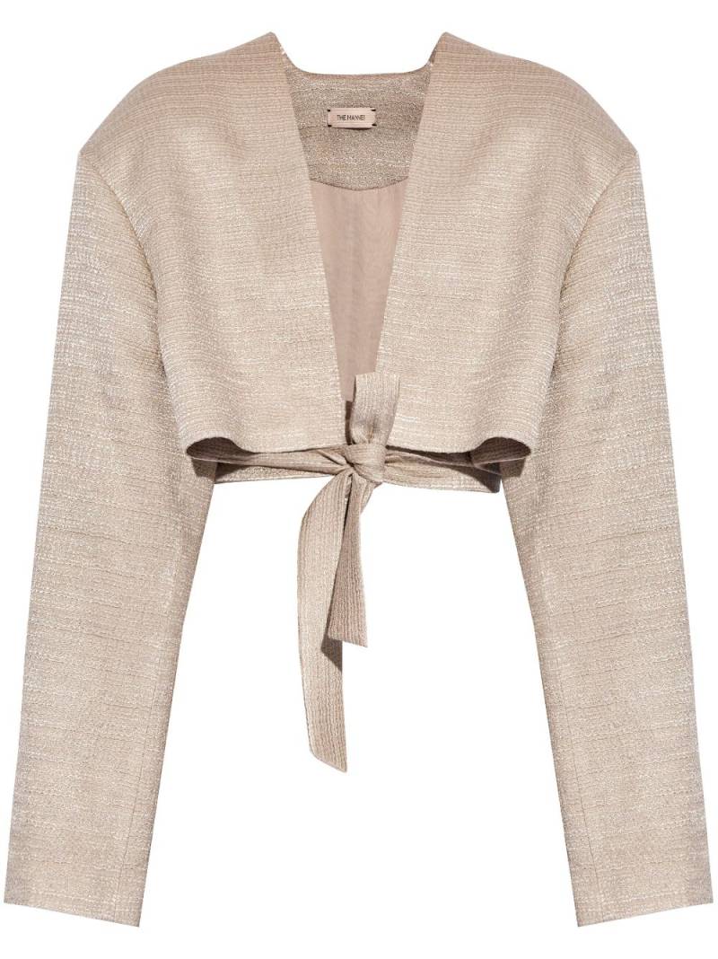 The Mannei tied-waist cropped jacket - Neutrals von The Mannei