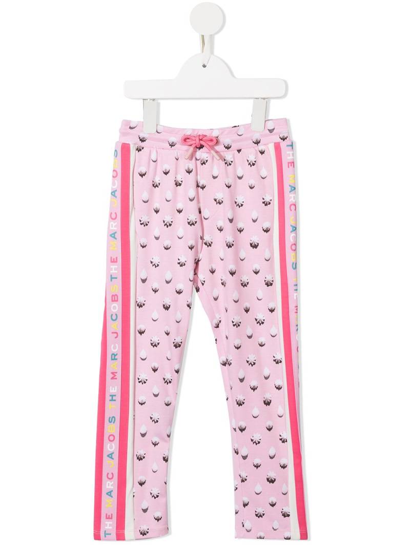 Marc Jacobs Kids abstract-print track trousers - Pink von Marc Jacobs Kids