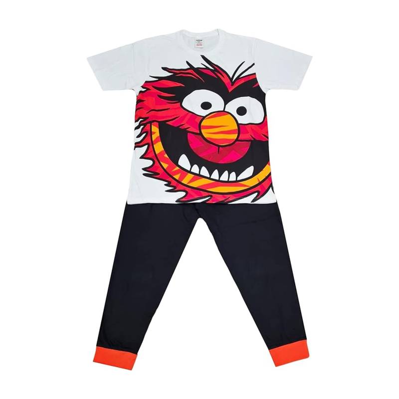 Pyjama Set Männer Tiermuster Lang Unisex Weiss L von The Muppets