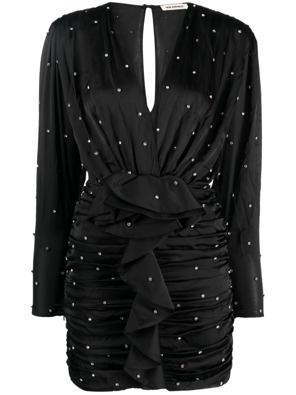 The New Arrivals Ilkyaz Ozel crystal-embellished ruched minidress - Black von The New Arrivals Ilkyaz Ozel