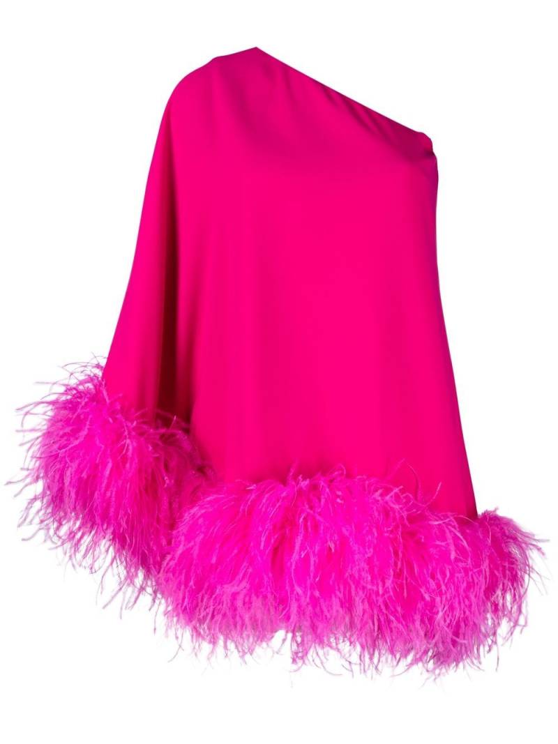 The New Arrivals Ilkyaz Ozel feather-trim one-shoulder dress - Pink von The New Arrivals Ilkyaz Ozel