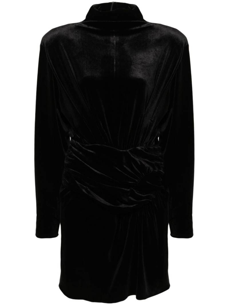 The New Arrivals Ilkyaz Ozel gathered velvet minidress - Black von The New Arrivals Ilkyaz Ozel