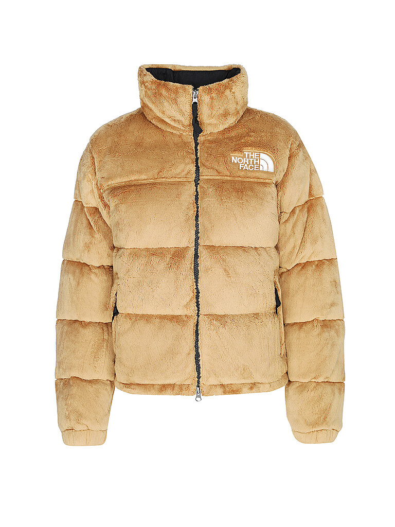 THE NORTH FACE Daunensteppjacke in Felloptik NUPTSE camel | S von The North Face