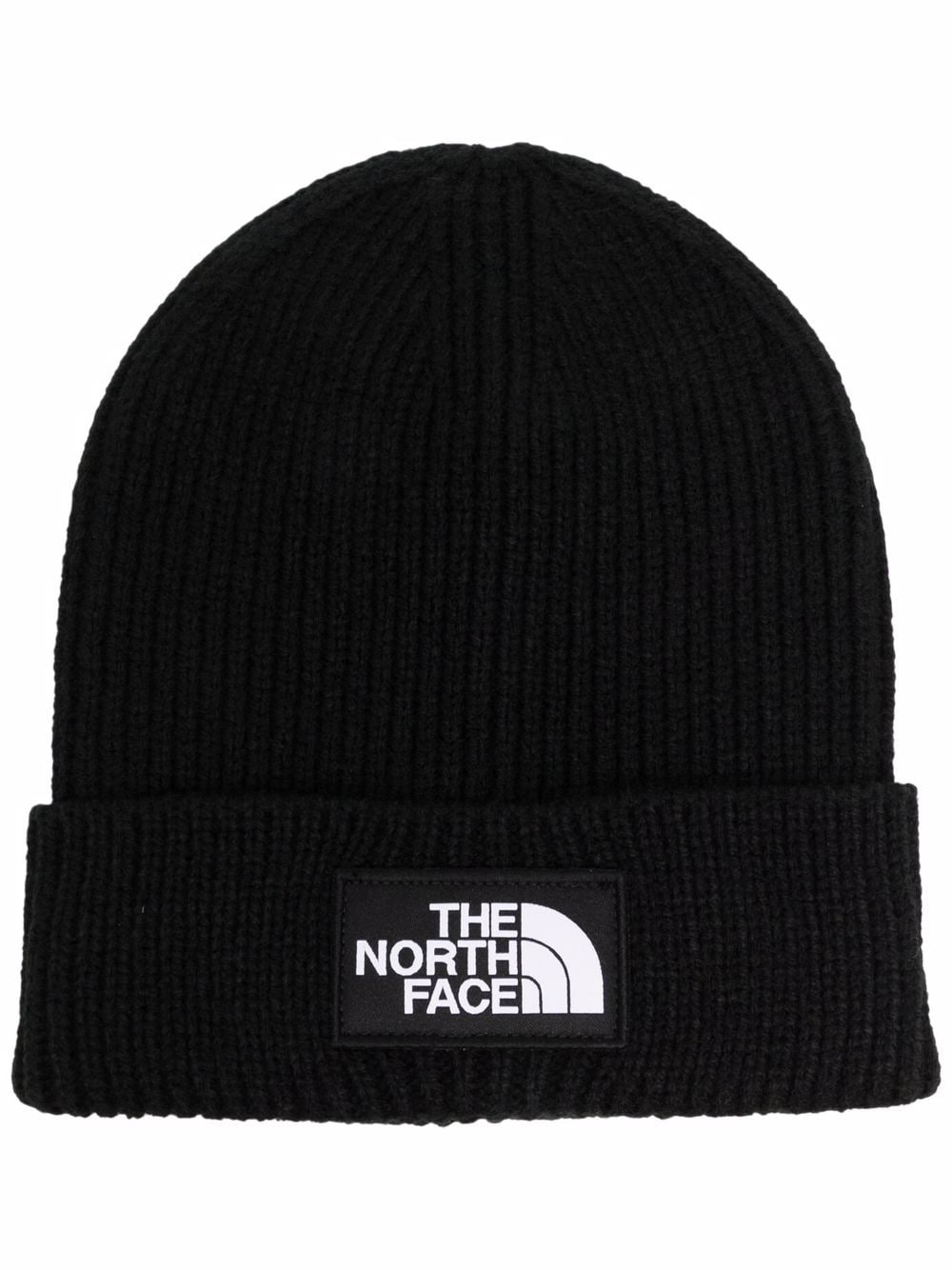 The North Face Box logo-patch ribbed beanie - Black von The North Face