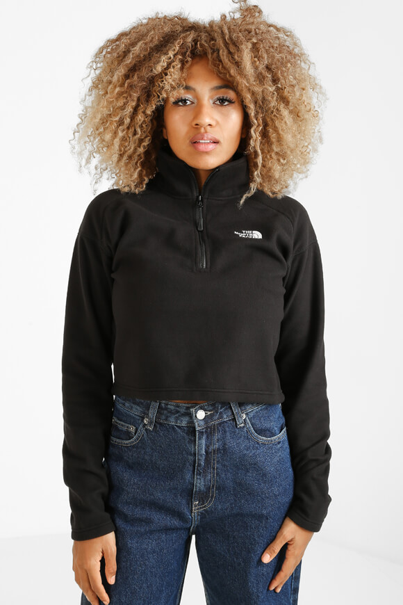 The North Face Crop Fleece Sweater | Schwarz | Damen  | XS von The North Face