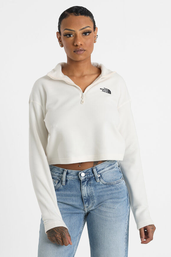 The North Face Crop Fleece Sweater | White Dune | Damen  | S von The North Face