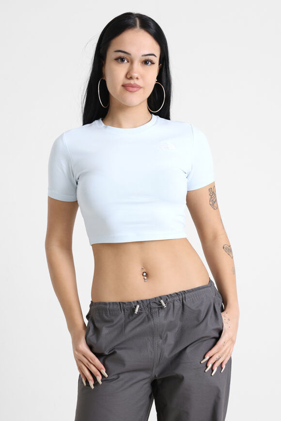 The North Face Crop T-Shirt | Barely Blue | Damen  | XS von The North Face