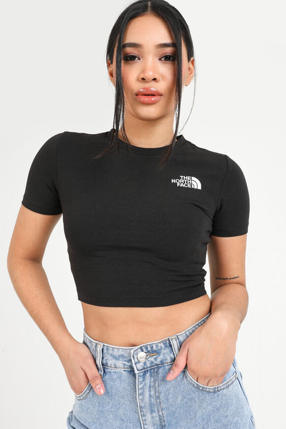 The North Face Crop T-Shirt | Black | Damen  | L von The North Face