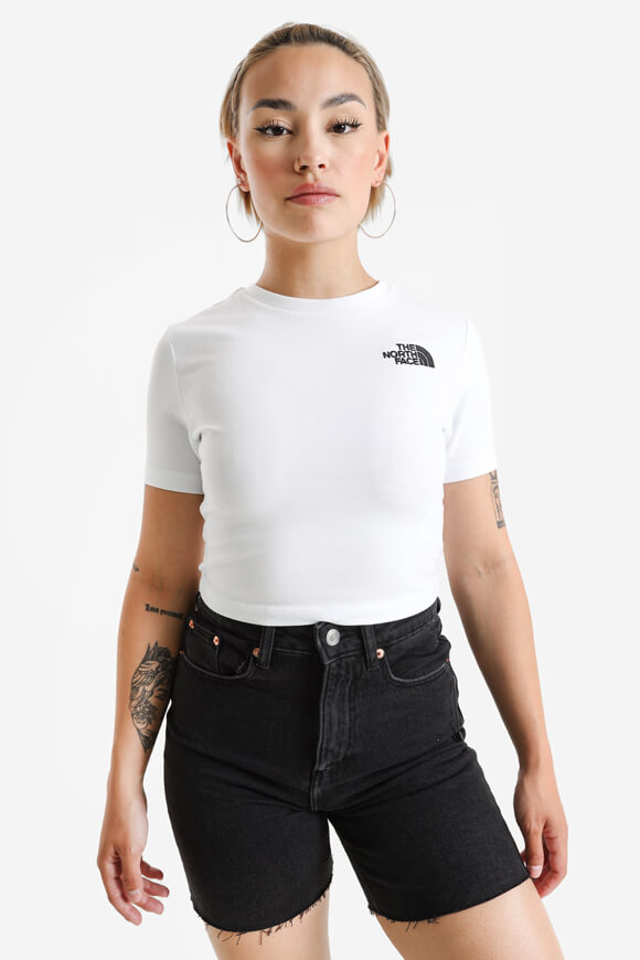 The North Face Crop T-Shirt | White | Damen  | L von The North Face