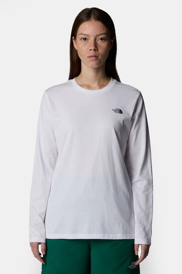 The North Face Simple Dome Oversize Langarmshirt | White | Damen  | S von The North Face