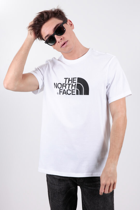 The North Face T-Shirt | White + Black | Herren  | M von The North Face