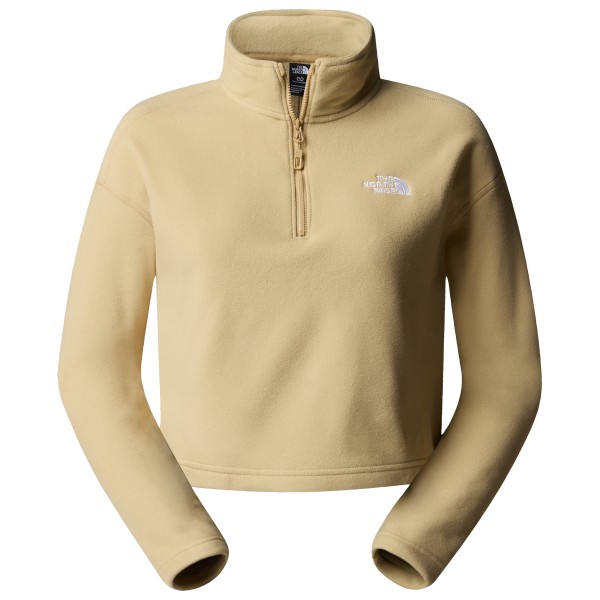 The North Face - Women's 100 Glacier Cropped 1/4 Zip - Fleecepullover Gr L beige von The North Face