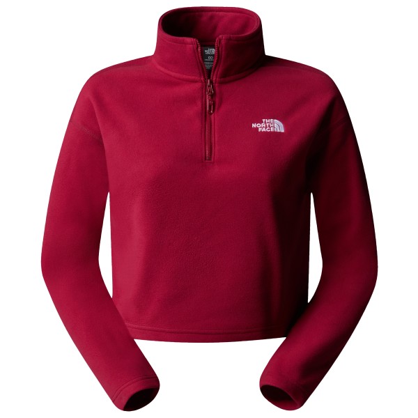 The North Face - Women's 100 Glacier Cropped 1/4 Zip - Fleecepullover Gr L rot von The North Face