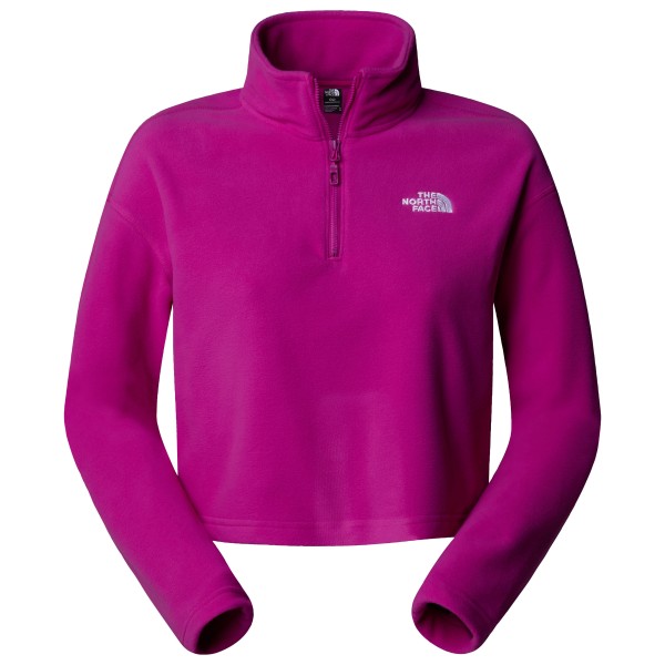 The North Face - Women's 100 Glacier Cropped 1/4 Zip - Fleecepullover Gr M lila/rosa von The North Face