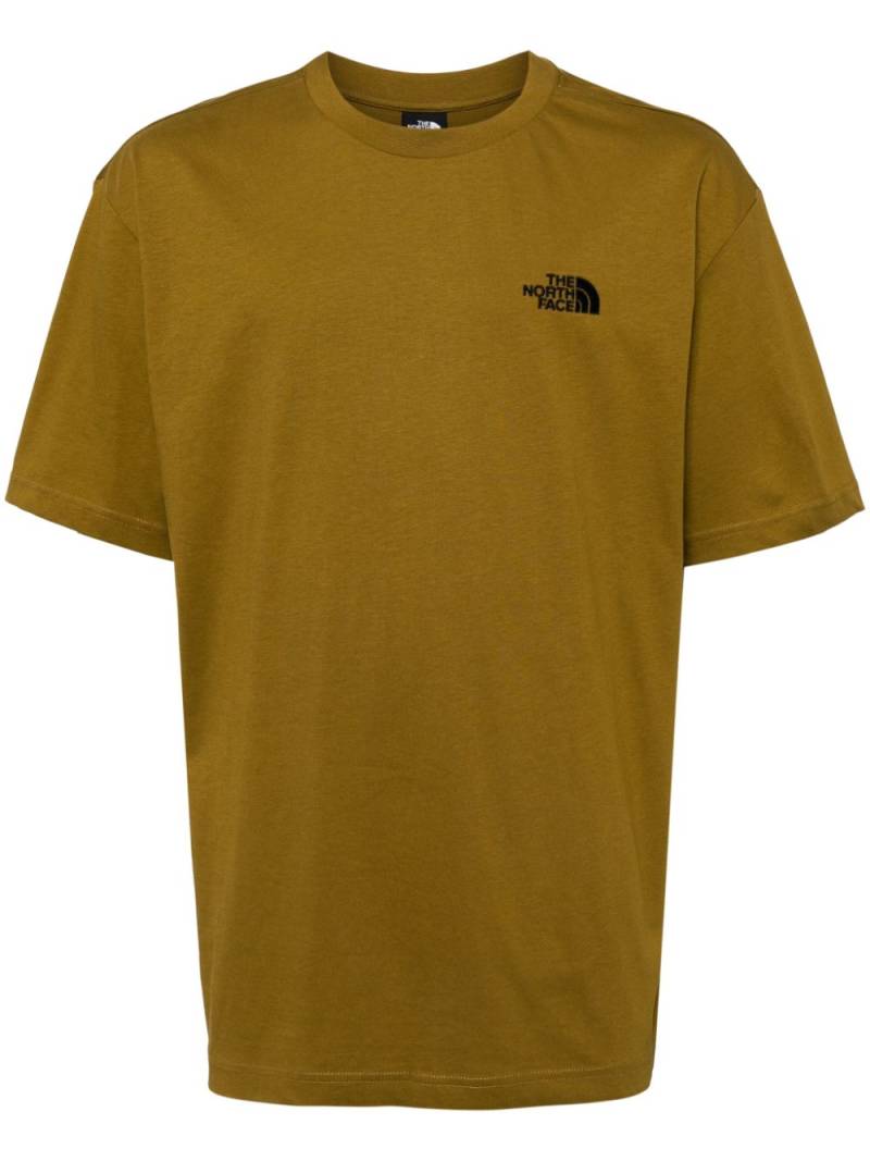 The North Face logo-embroidered cotton T-shirt - Neutrals von The North Face