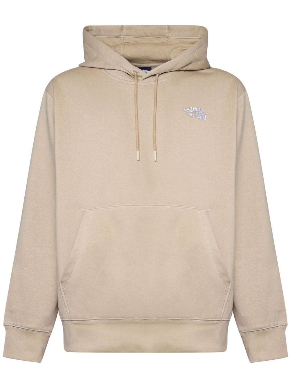 The North Face logo-embroidered hoodie - Neutrals von The North Face