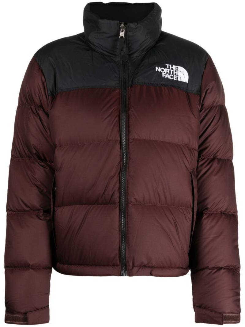 The North Face logo-embroidered padded jacket - Brown von The North Face