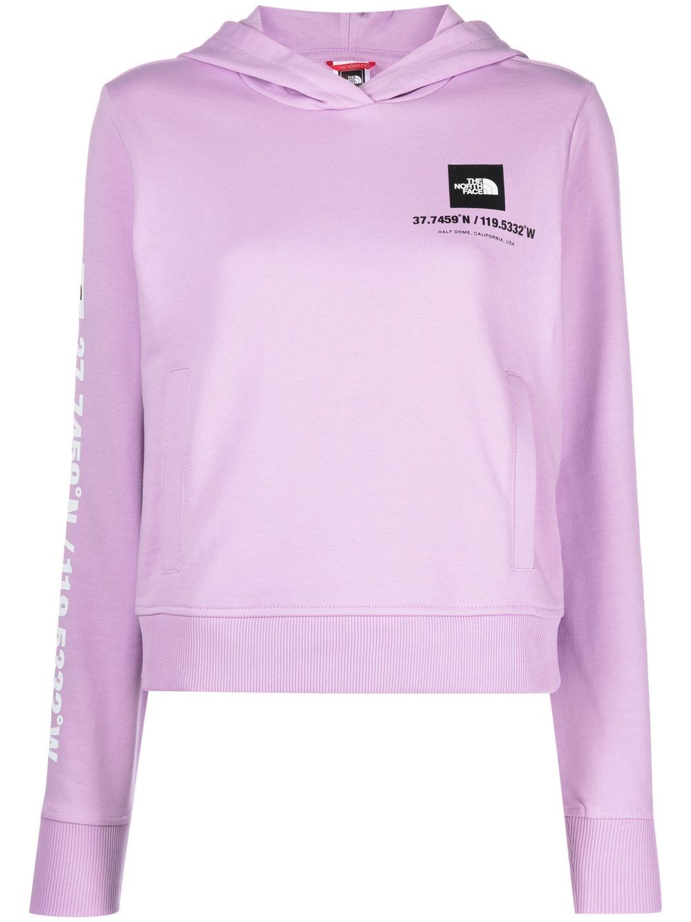 The North Face logo-print cropped hoodie - Purple von The North Face