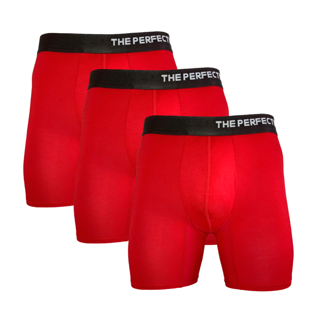 Bambus Boxer-shorts, rot (3 Stk. pro Pack), Größe 3XL von The Perfect Underwear