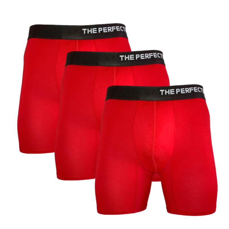 Bambus Boxer-shorts, rot (3 Stk. pro Pack), Größe 3XL von The Perfect Underwear