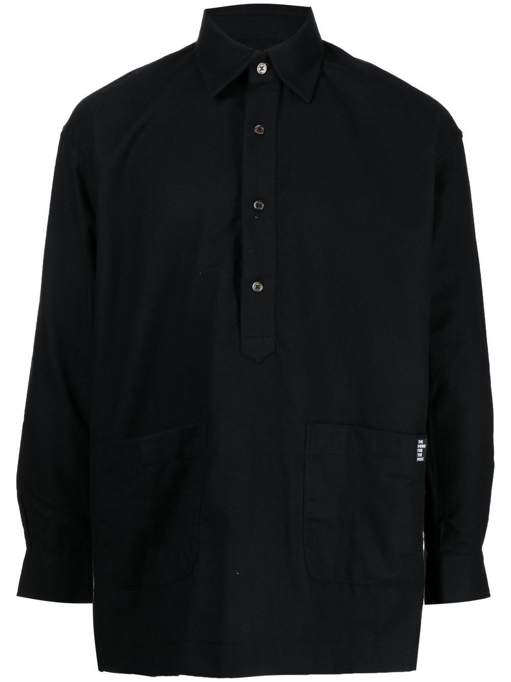 The Power For The People button placket long-sleeve shirt - Black von The Power For The People