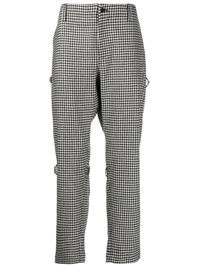 The Power For The People houndstooth rear-zip tapered trousers - Grey von The Power For The People