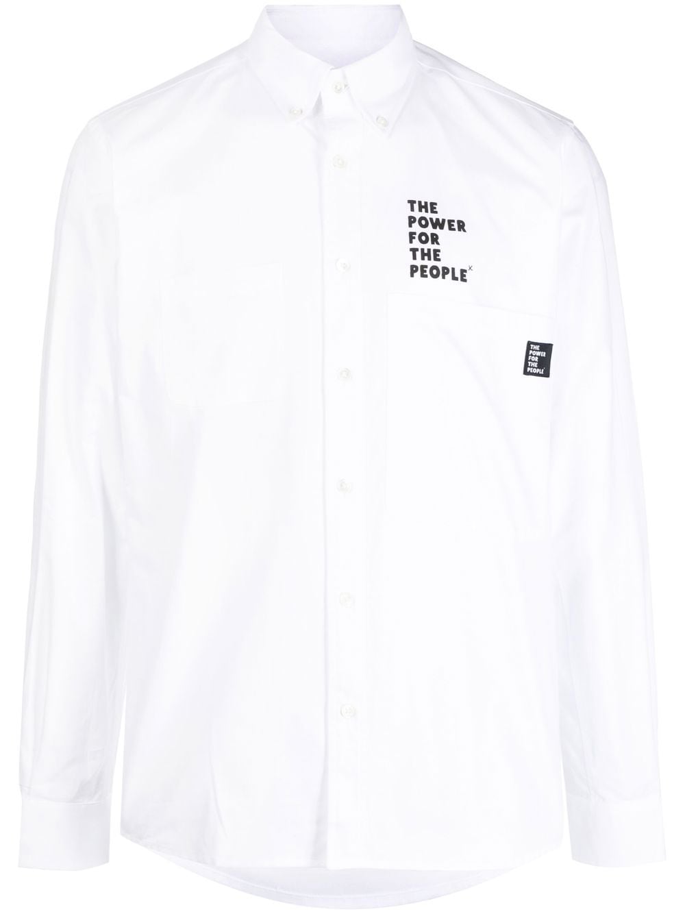 The Power For The People logo print long-sleeve shirt - White von The Power For The People