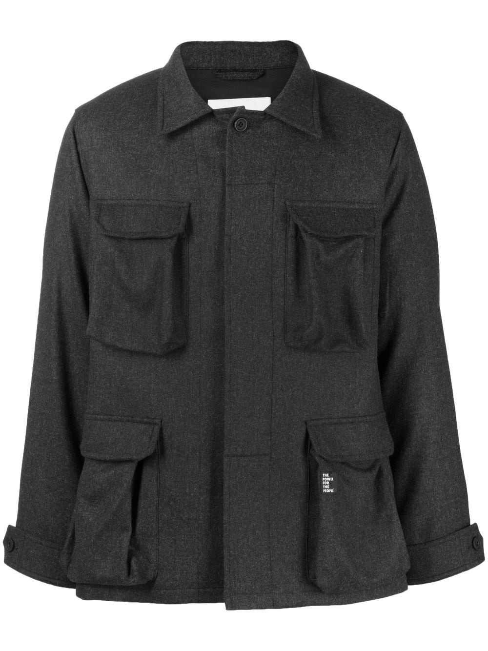 The Power For The People long-sleeve cargo jacket - Black von The Power For The People