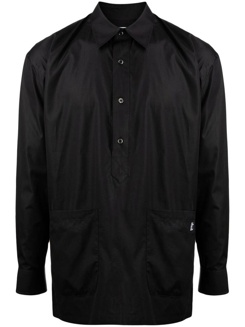 The Power For The People logo-patch detail shirt - Black von The Power For The People