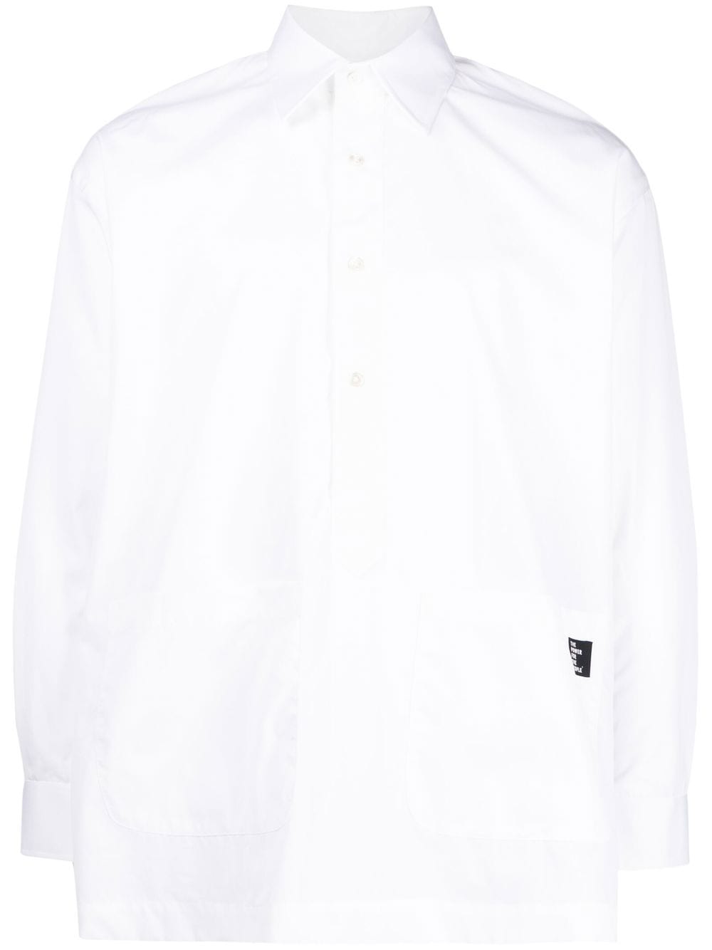 The Power For The People logo-patch detail shirt - White von The Power For The People