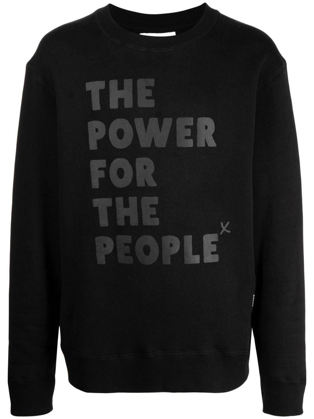 The Power For The People logo-print detail sweatshirt - Black von The Power For The People