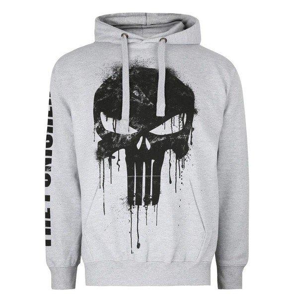 Kapuzenpullover Herren Grau M von The Punisher