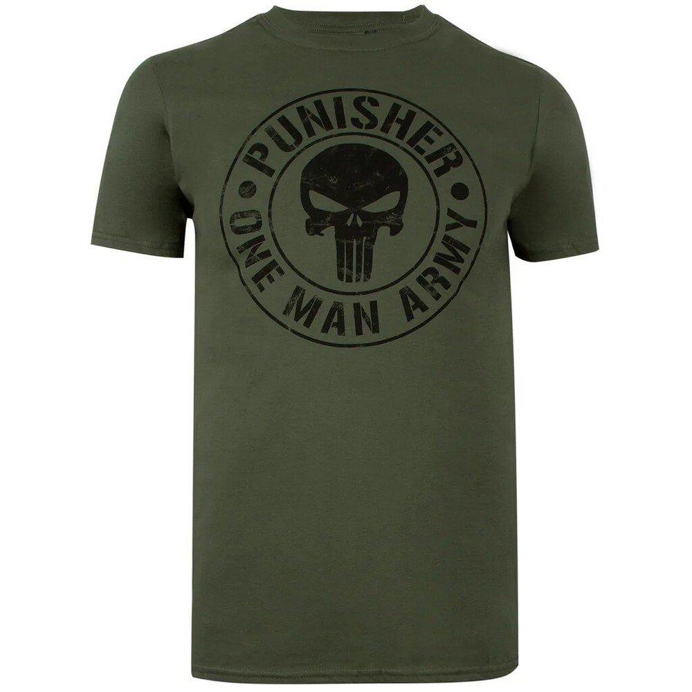 The Punisher - One Man Army TShirt, für Herren, Militärgrün, Größe L von The Punisher