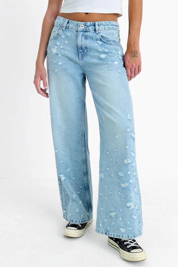 The Ragged Priest Atmosphere Release Baggy Wide Leg Jeans | Light Blue | Damen  | 24 von The Ragged Priest