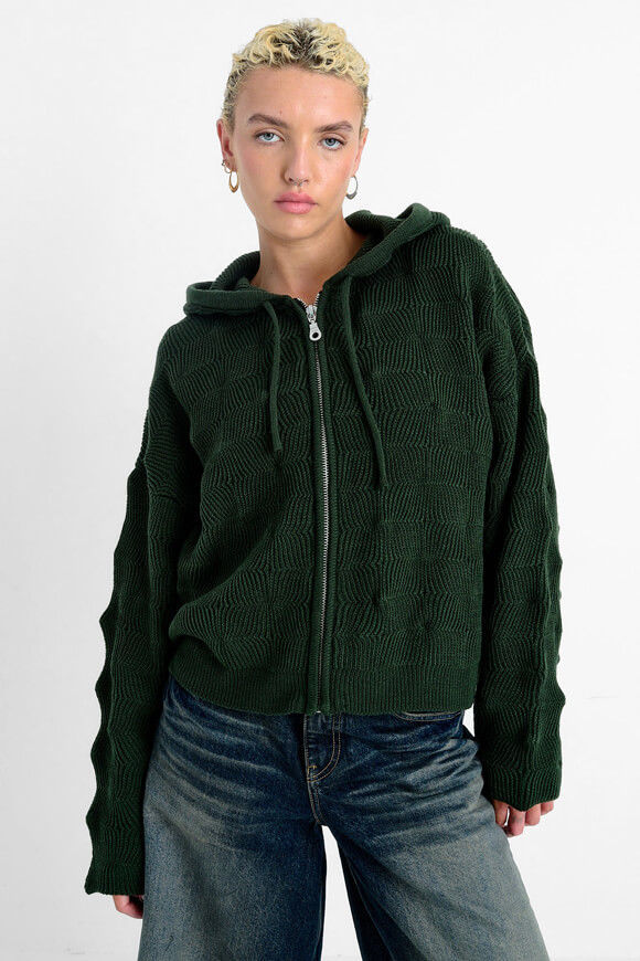 The Ragged Priest Thing Oversize Grobstrickjacke | Dark Green | Damen | S The Ragged Priest Thing Oversize Grobstrickjacke | Dark Green | Damen | S von The Ragged Priest