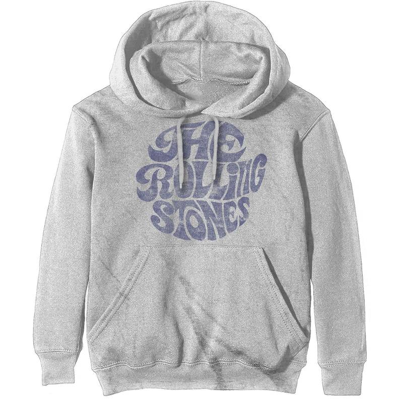 The Rolling Stones - 70s Hoodie zum Überziehen, für Damen, Weiss, Größe L von The Rolling Stones