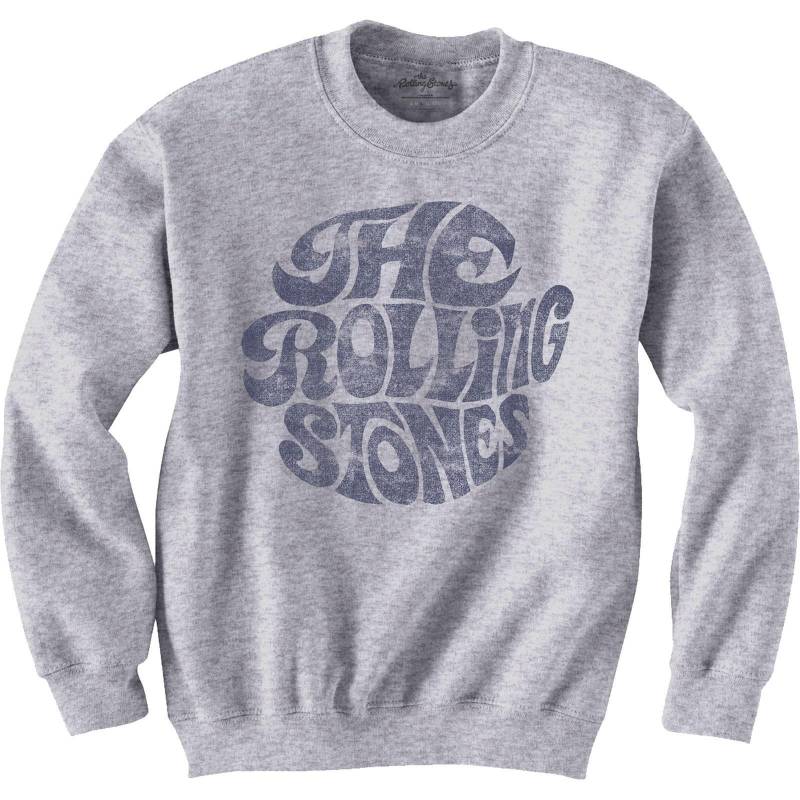 70s Sweatshirt Damen Grau XS von The Rolling Stones